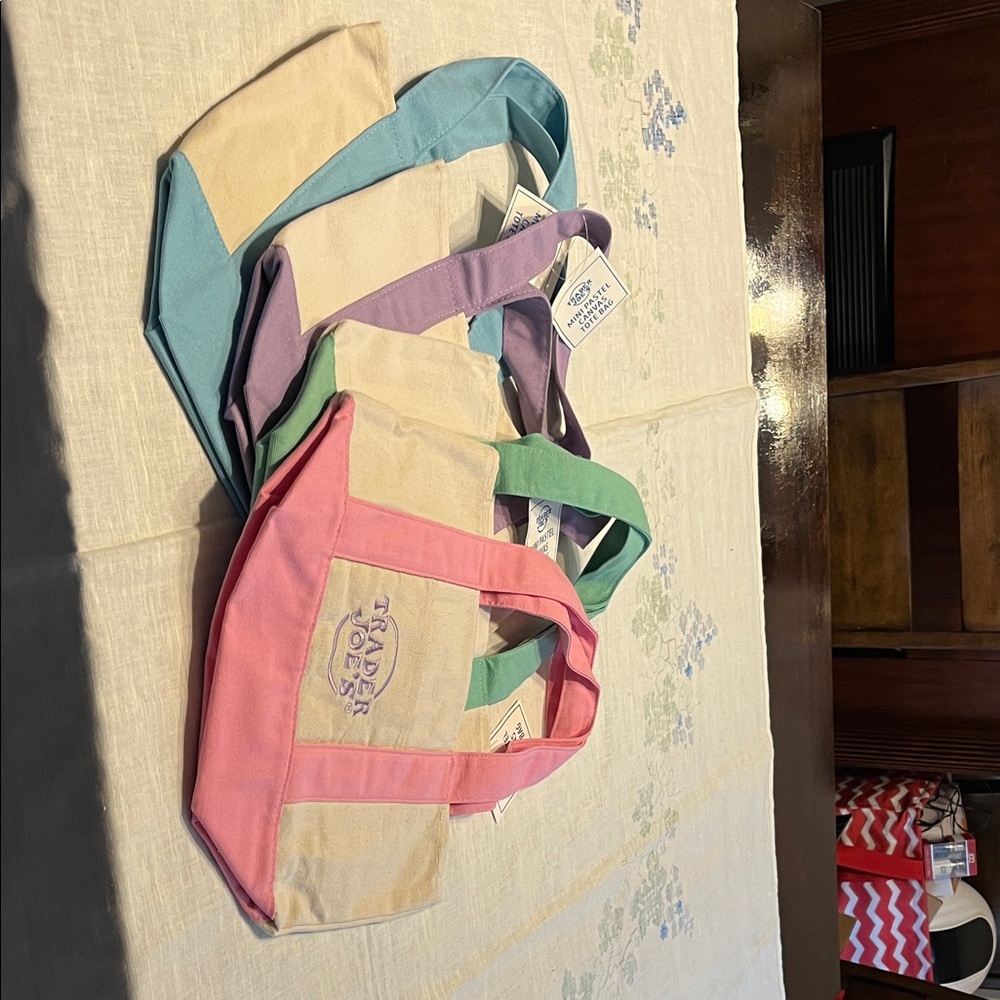 Trader Joe’s Pastel Canvas Tote Bags
